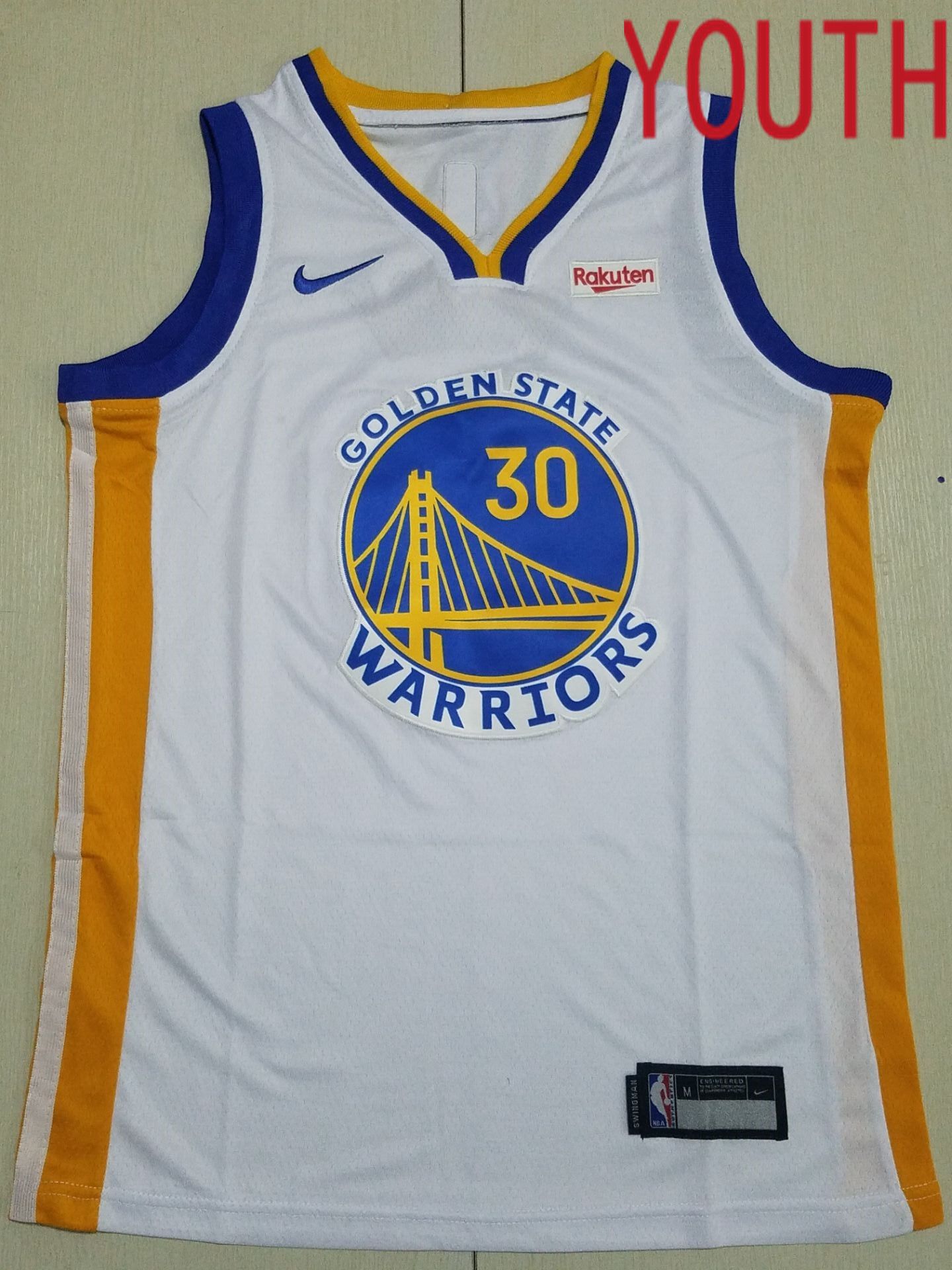 Youth Golden State Warriors 30 Curry White Nike 2022 NBA Jersey